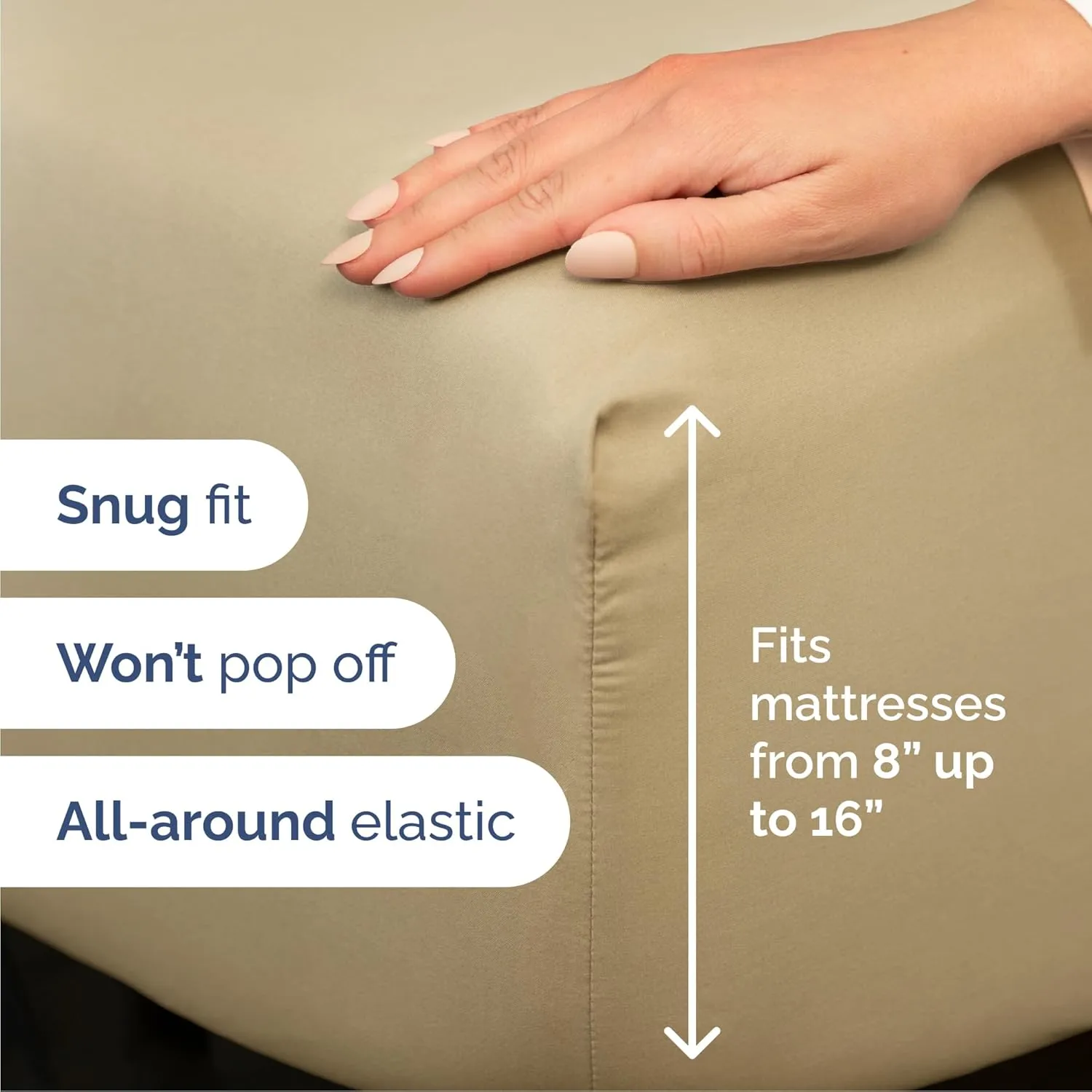 Queen Size 4 Piece Sheet Set - Comfy Breathable & Cooling Bed Sheets Set - Hotel Luxury Bedding for Women, Men, Kids, Teens, Boys & Girls - Deep Pockets, Ultra-Soft, Wrinkle Free - Oeko-Tex - Beige