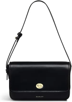 RADLEY London Magpie Lane Women’s Small Leather Flapover Shoulder Bag, Black