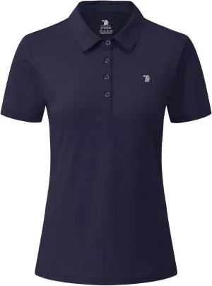Rdruko Women's Golf Polo Shirts Short Sleeve Dry Fit Moisture Wicking Tennis Sports Casual Collared T Shirts
