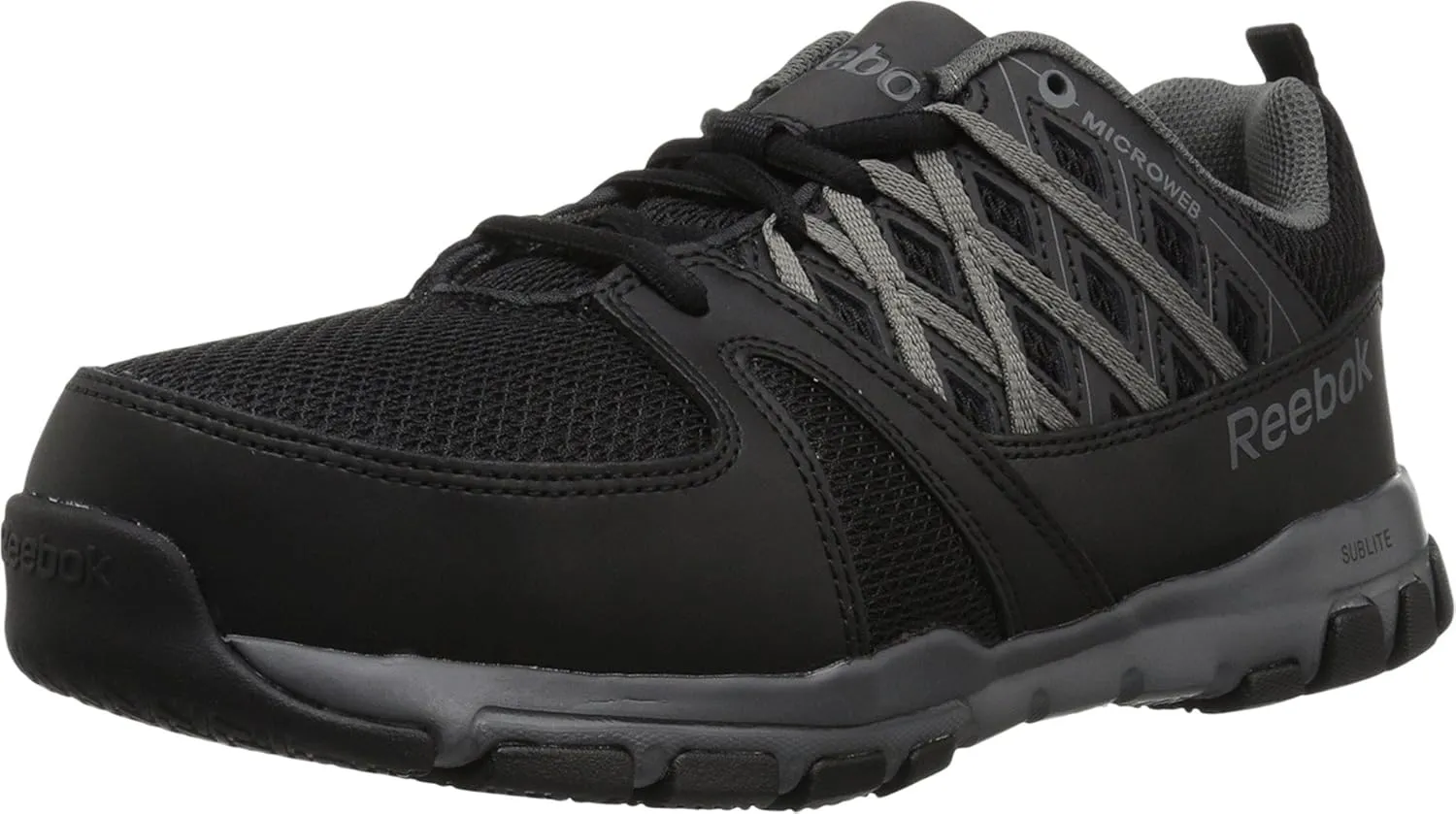 Reebok Work Men's Athletic Steel Shoe White RB4443 Sublite Work Safety Toe