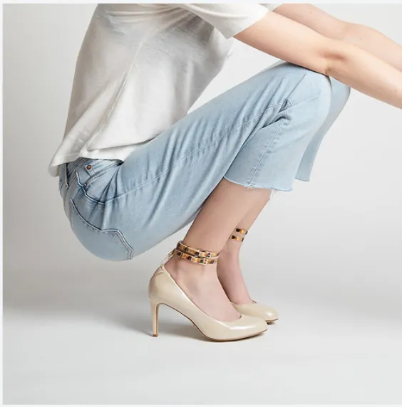 REVERSIBLE DOUBLE WRAP ANKLE STRAPS