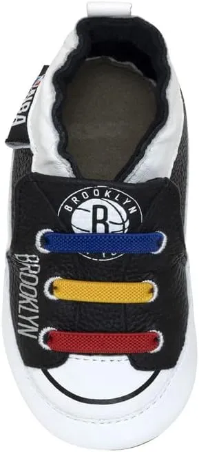 Robeez Baby Boys and Girls NBA Basketball Team Soft Soles Slip-Resistant Crib Shoes Slippers for Infant and Toddler, 0-24 Months