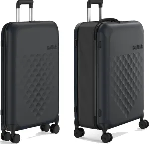 Rollink Flex 360 International Carry-On Fully Collapsible Suitcase - Hardshell, Smooth Double Spinner Wheels, Scratch, Water & Impact Resistant, TSA Lock, (Black, Carry-On International 21-Inch)