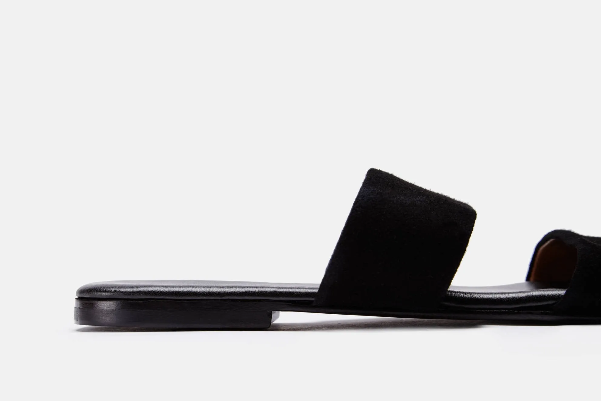 Roma IV Sandal - Black Kid Suede