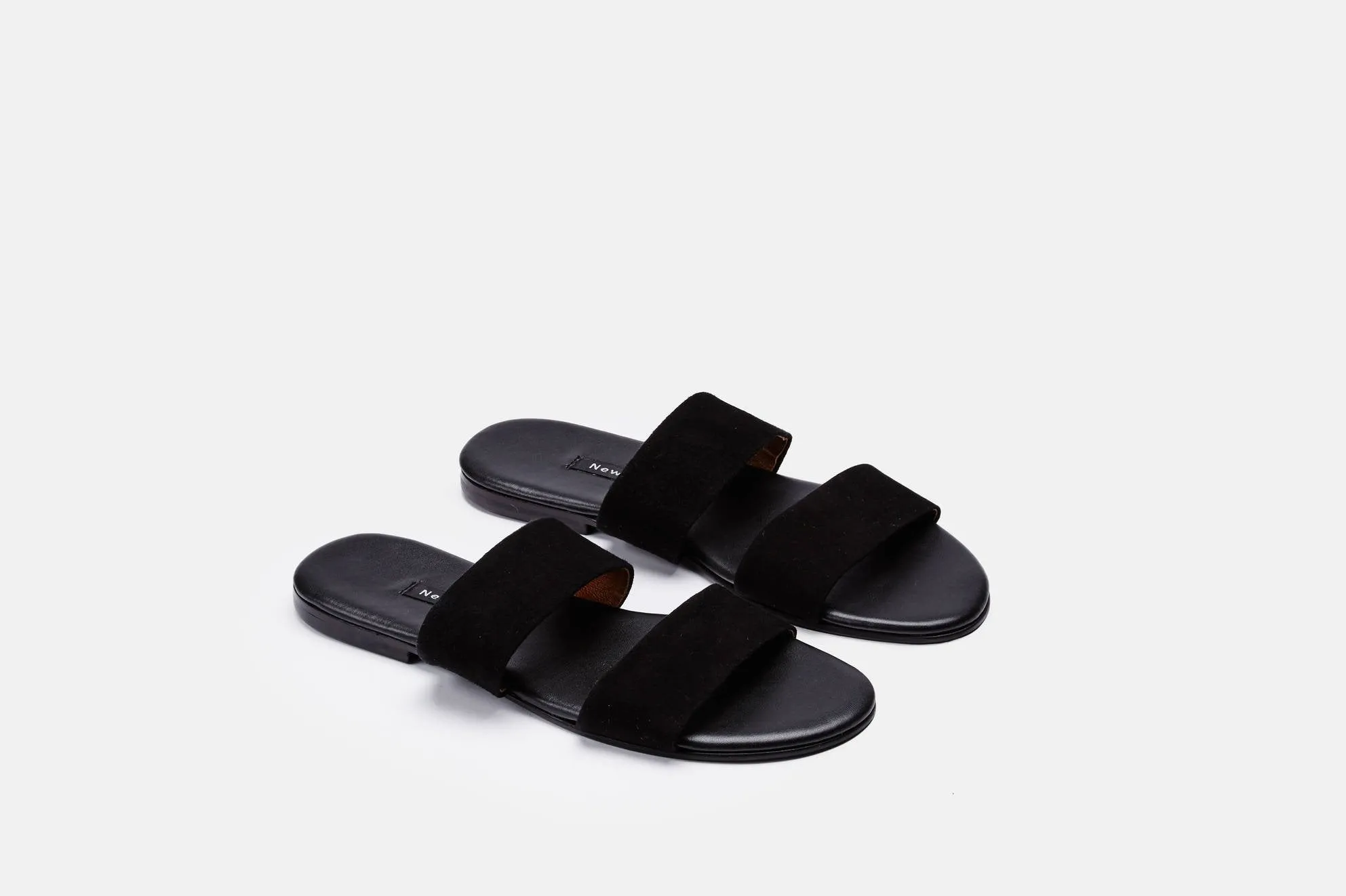 Roma IV Sandal - Black Kid Suede