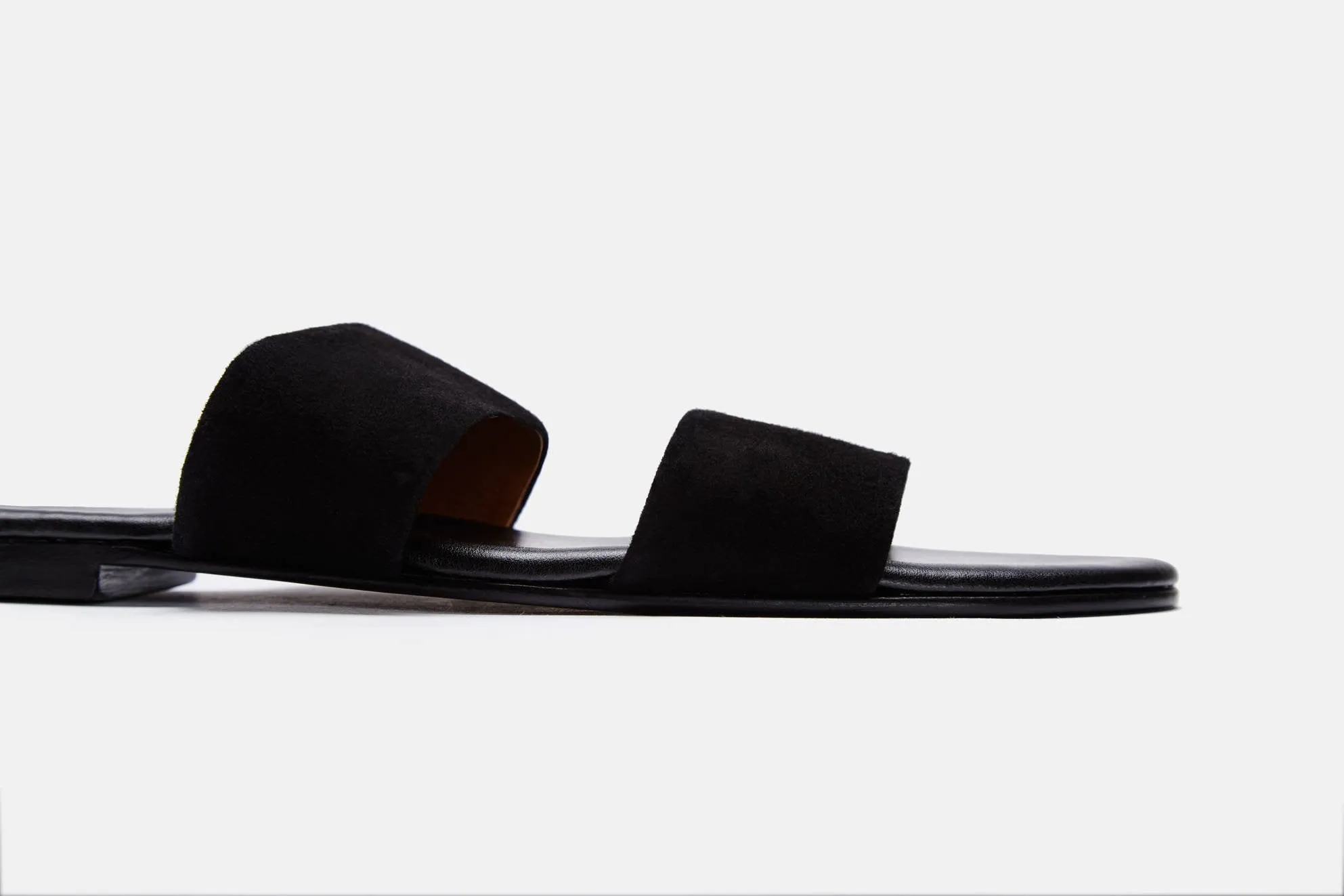 Roma IV Sandal - Black Kid Suede