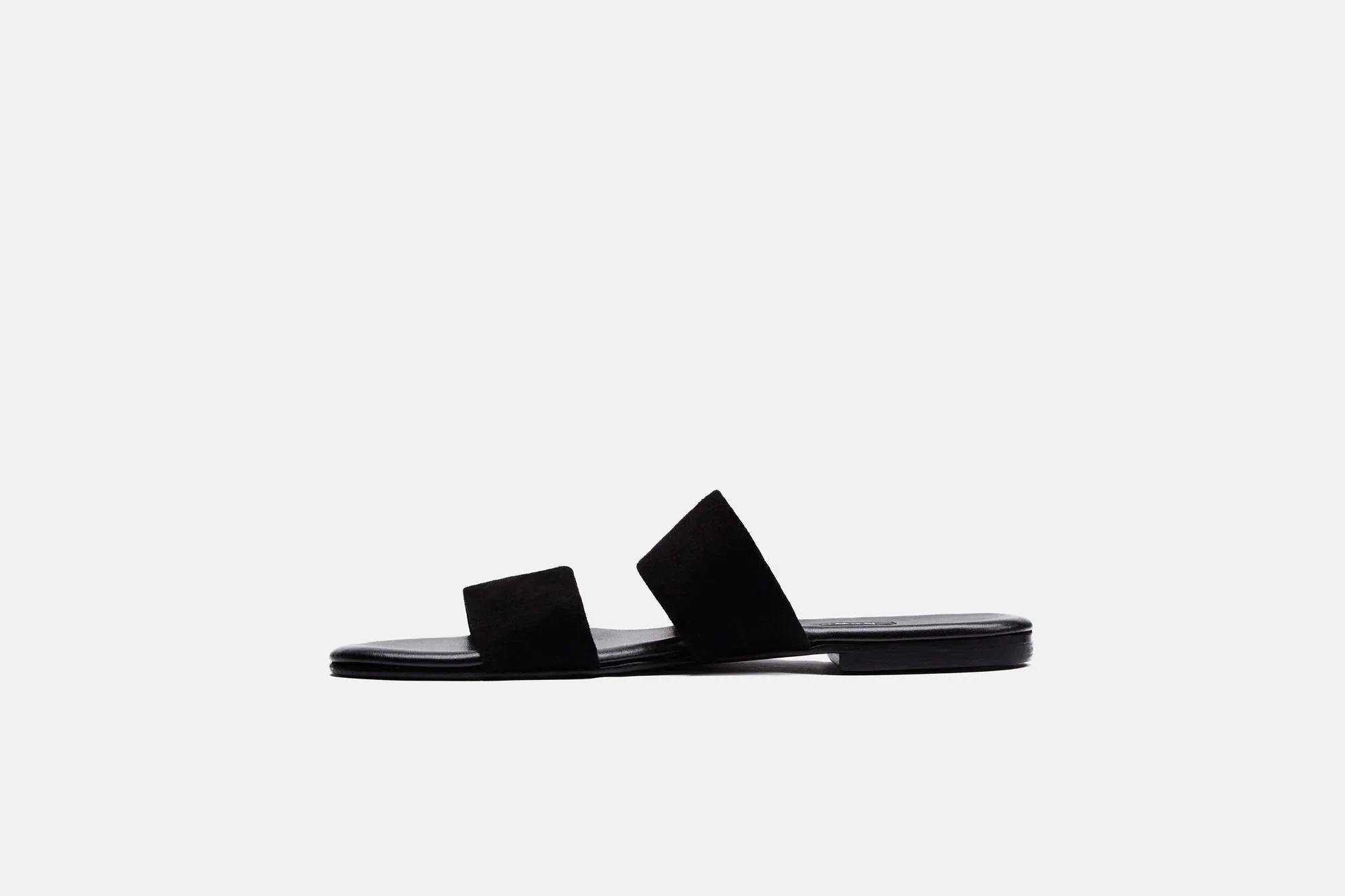 Roma IV Sandal - Black Kid Suede