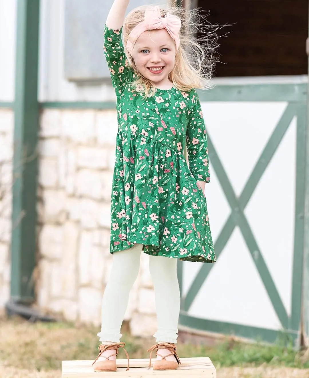 RuffleButts Baby/Toddler Girls Footless Ruffled Tights