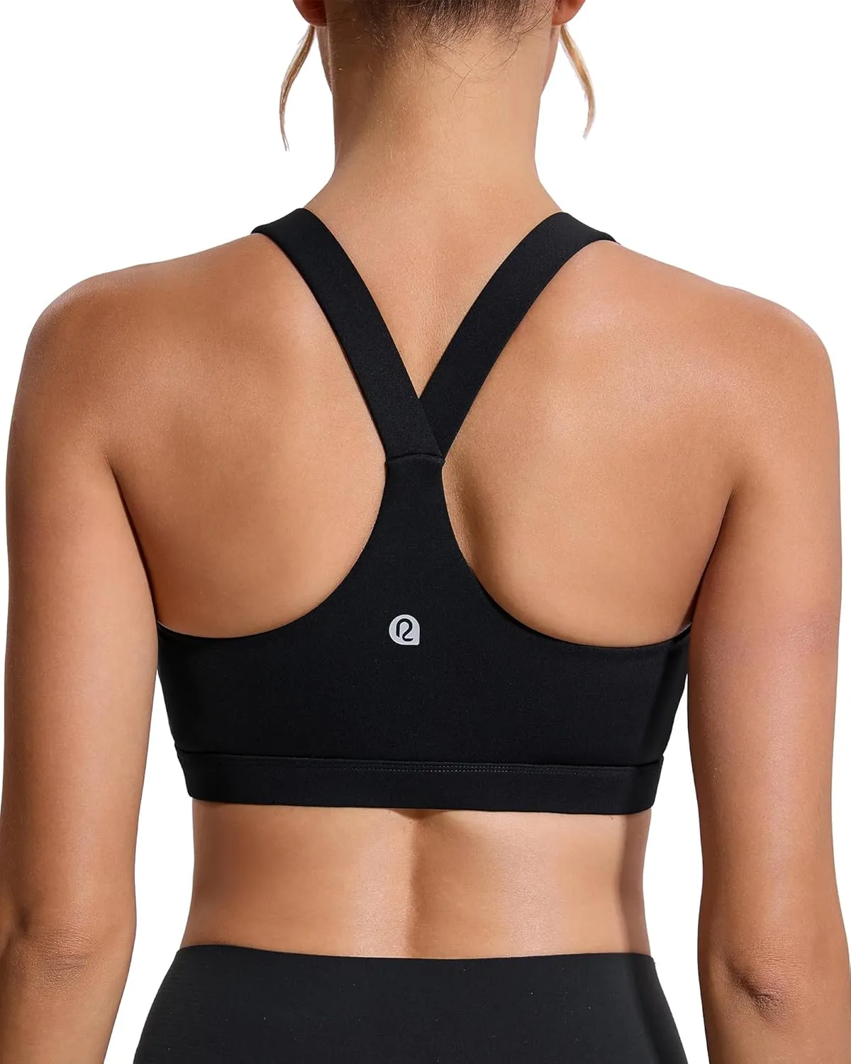 RUNNING GIRL High Impact Sports Bras for Women,Racerback Running Bra Workout Crop Tank Tops Longline Sports Bra Push up