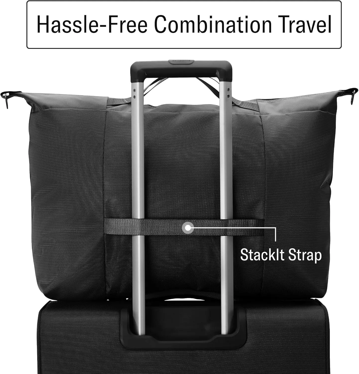 Samsonite UpLIFT 23" Lightweight Foldable Weekender Duffle Bag - Polyester Soft Duffle for Ultra Lightweight Travel - Black