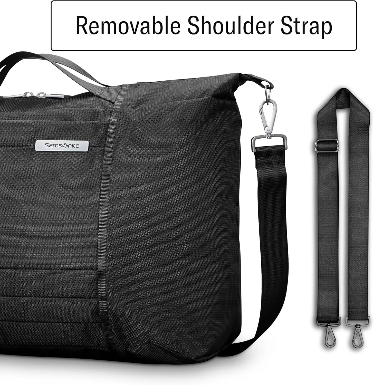 Samsonite UpLIFT 23" Lightweight Foldable Weekender Duffle Bag - Polyester Soft Duffle for Ultra Lightweight Travel - Black