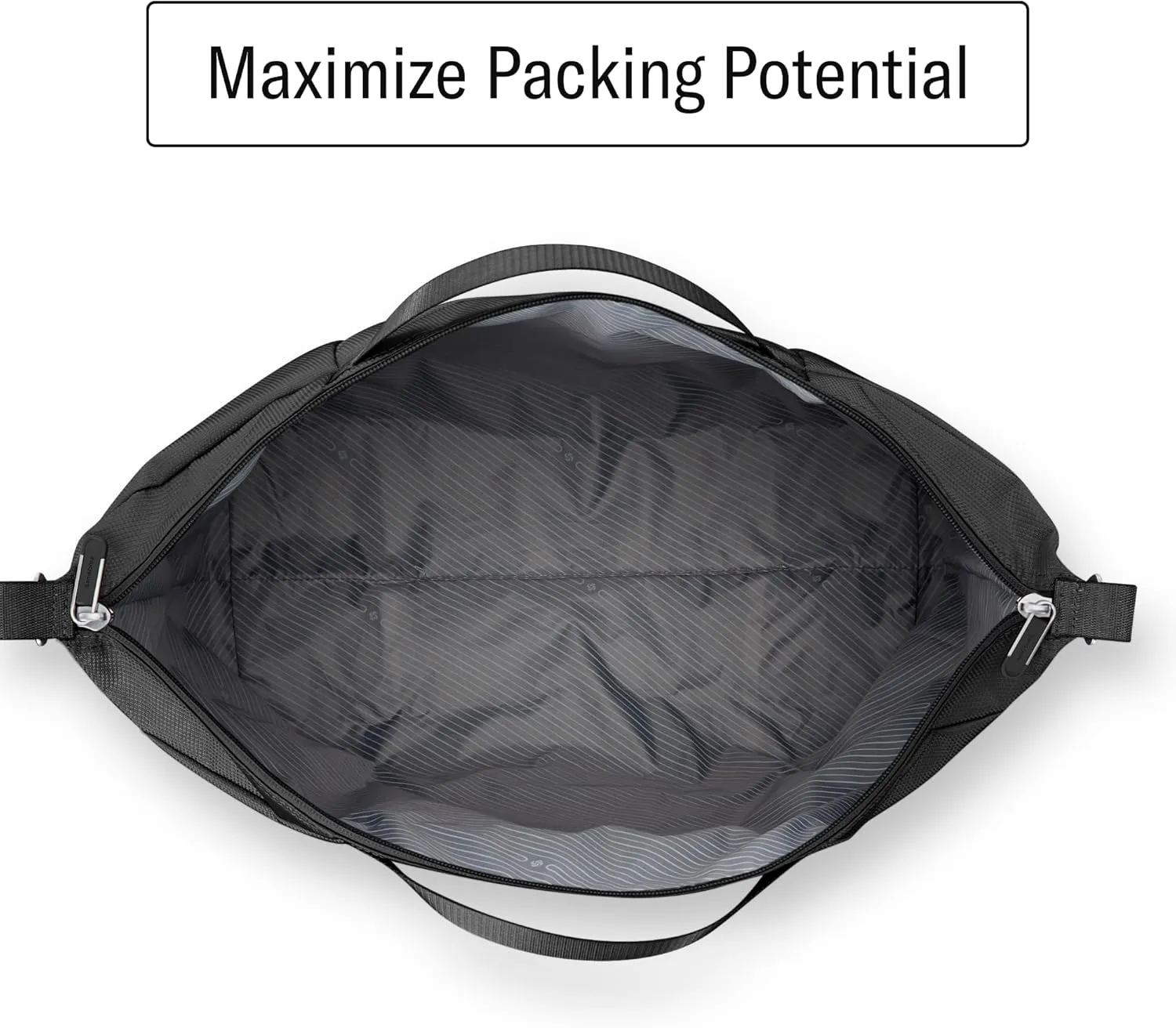 Samsonite UpLIFT 23" Lightweight Foldable Weekender Duffle Bag - Polyester Soft Duffle for Ultra Lightweight Travel - Black