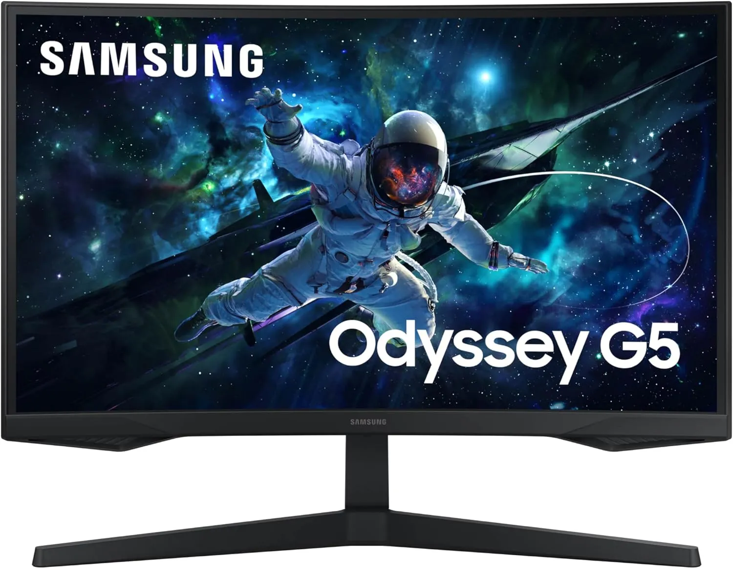 SAMSUNG 27-Inch Odyssey G55C Series QHD 1000R Curved Gaming Monitor, 1ms(MPRT), HDR10, 165Hz, AMD Radeon FreeSync, Eye Care, LS27CG552ENXZA, 2024