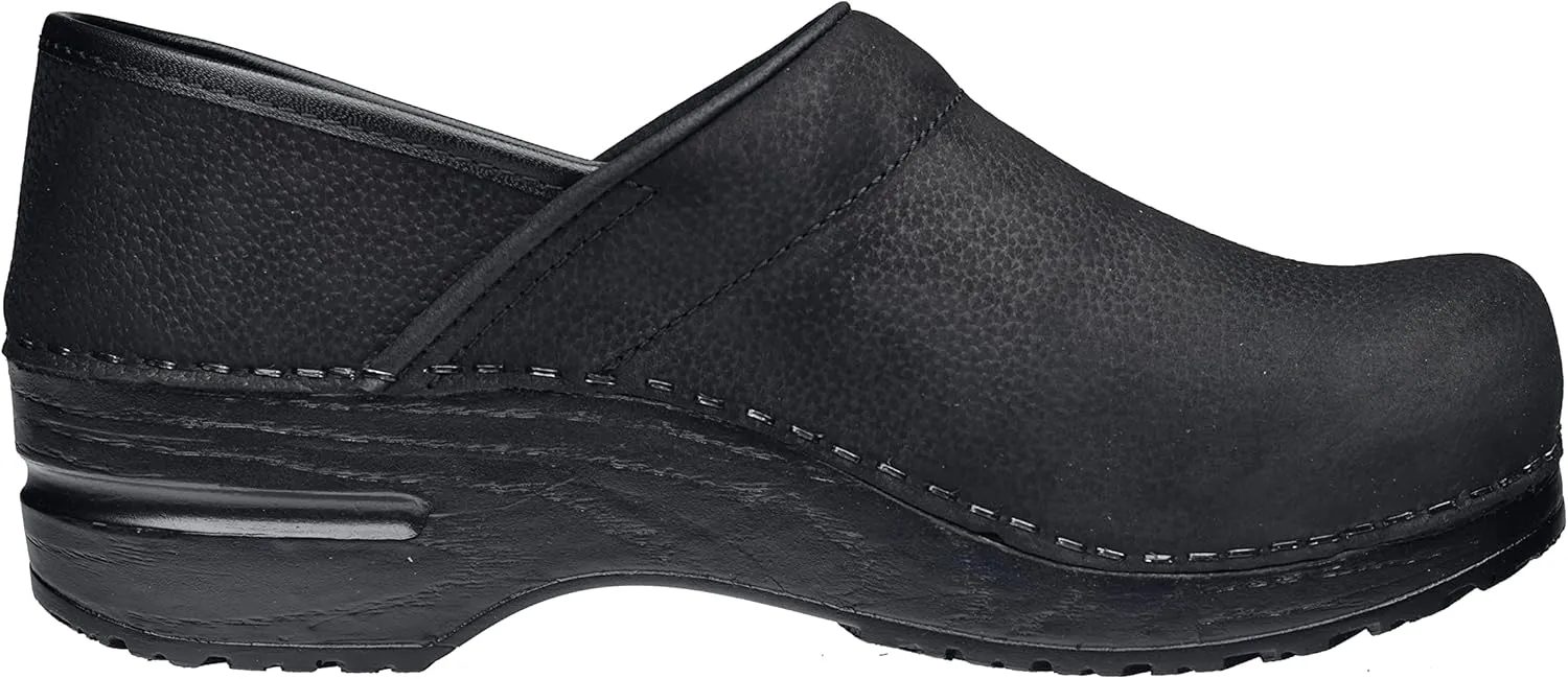 Sanita Pro Textured Oiled Professional Clogs for Women - Arch Support, Durable, Closed-Back Slip-On Shoes