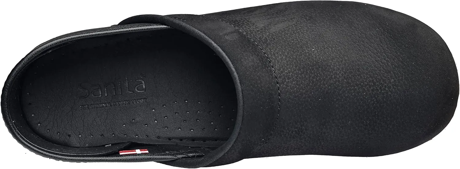 Sanita Pro Textured Oiled Professional Clogs for Women - Arch Support, Durable, Closed-Back Slip-On Shoes
