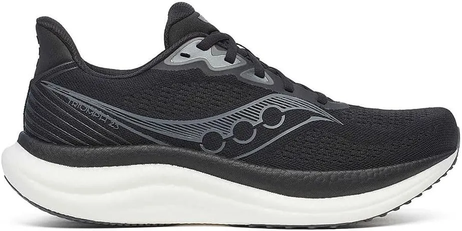 Saucony Men's Triumph 23 Sneaker, Black/White, 11