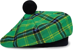 Scottish Traditional Tam o' Shatner Acrylic Wool Tammy Hat Flat Bonnet Kilt Many Tartans