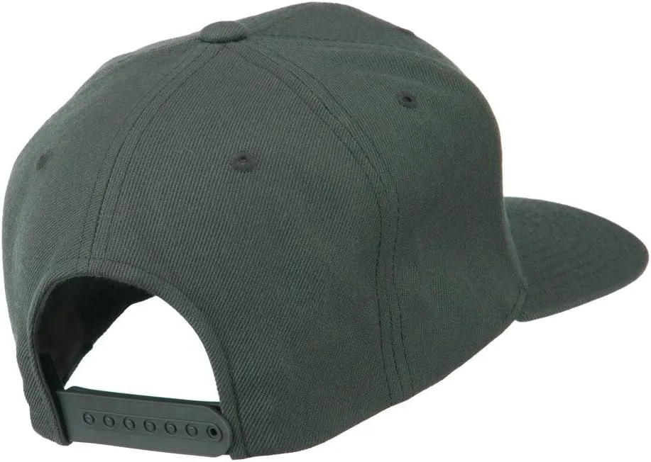 Script Diamond Embroidered Flat Bill Cap