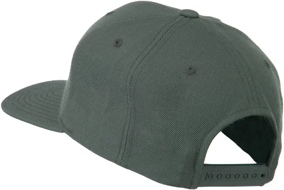 Script Diamond Embroidered Flat Bill Cap