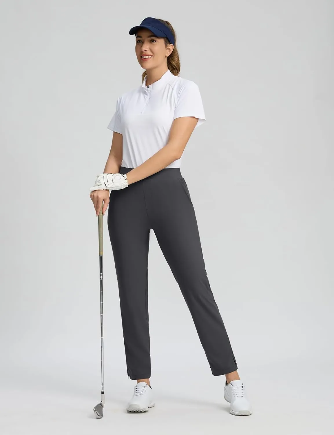 Seamaid Womens Golf Pants Lightweight Casual Travel Pants with Zipper Pockets Stretchy Work Business