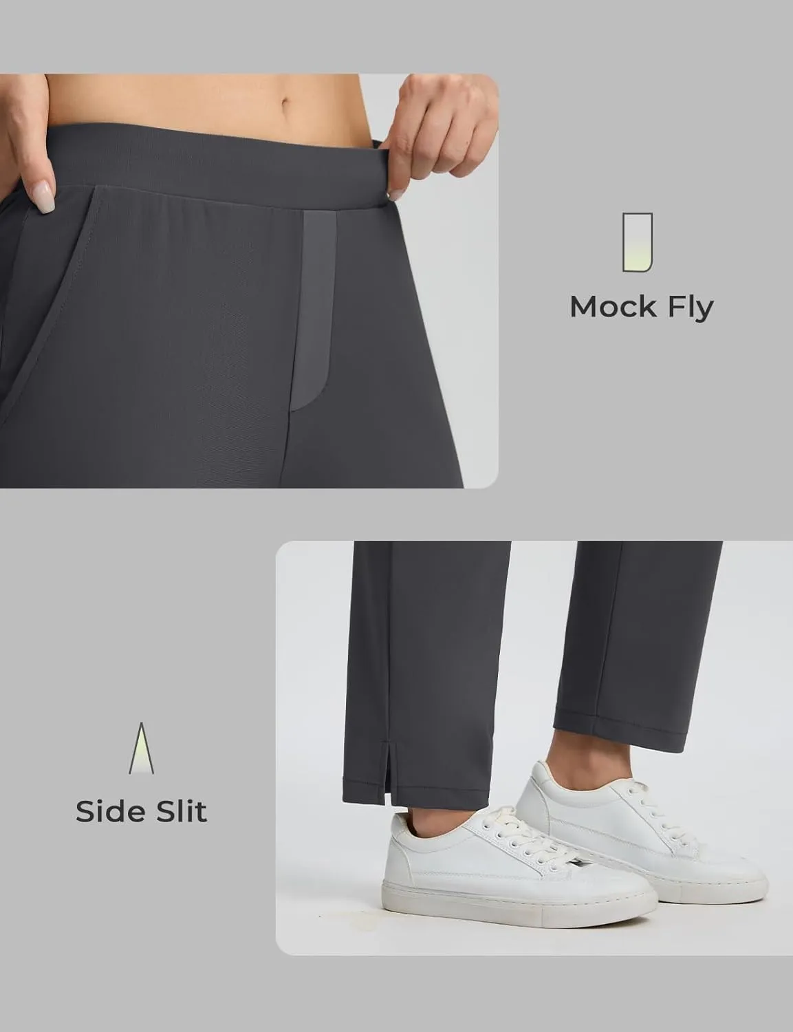 Seamaid Womens Golf Pants Lightweight Casual Travel Pants with Zipper Pockets Stretchy Work Business