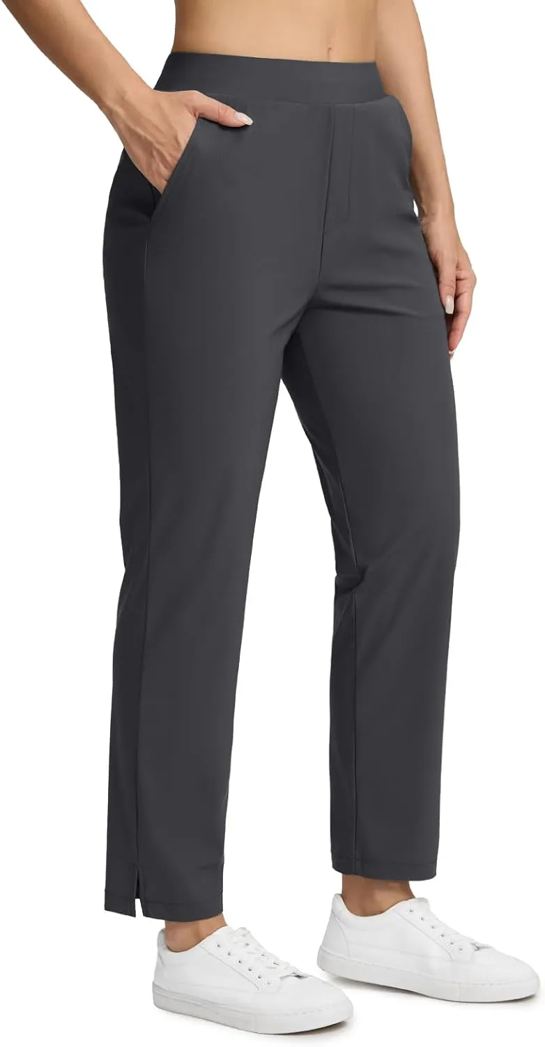 Seamaid Womens Golf Pants Lightweight Casual Travel Pants with Zipper Pockets Stretchy Work Business