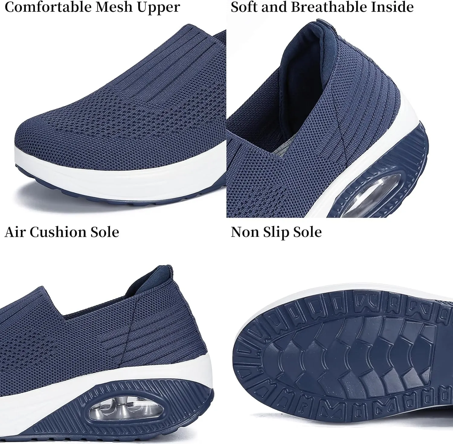 Semshedy Women Nurse Shoes Orthopedic Platform Nursing Sneakers Air Cushion Diabetic Walking Wedge Sneaker