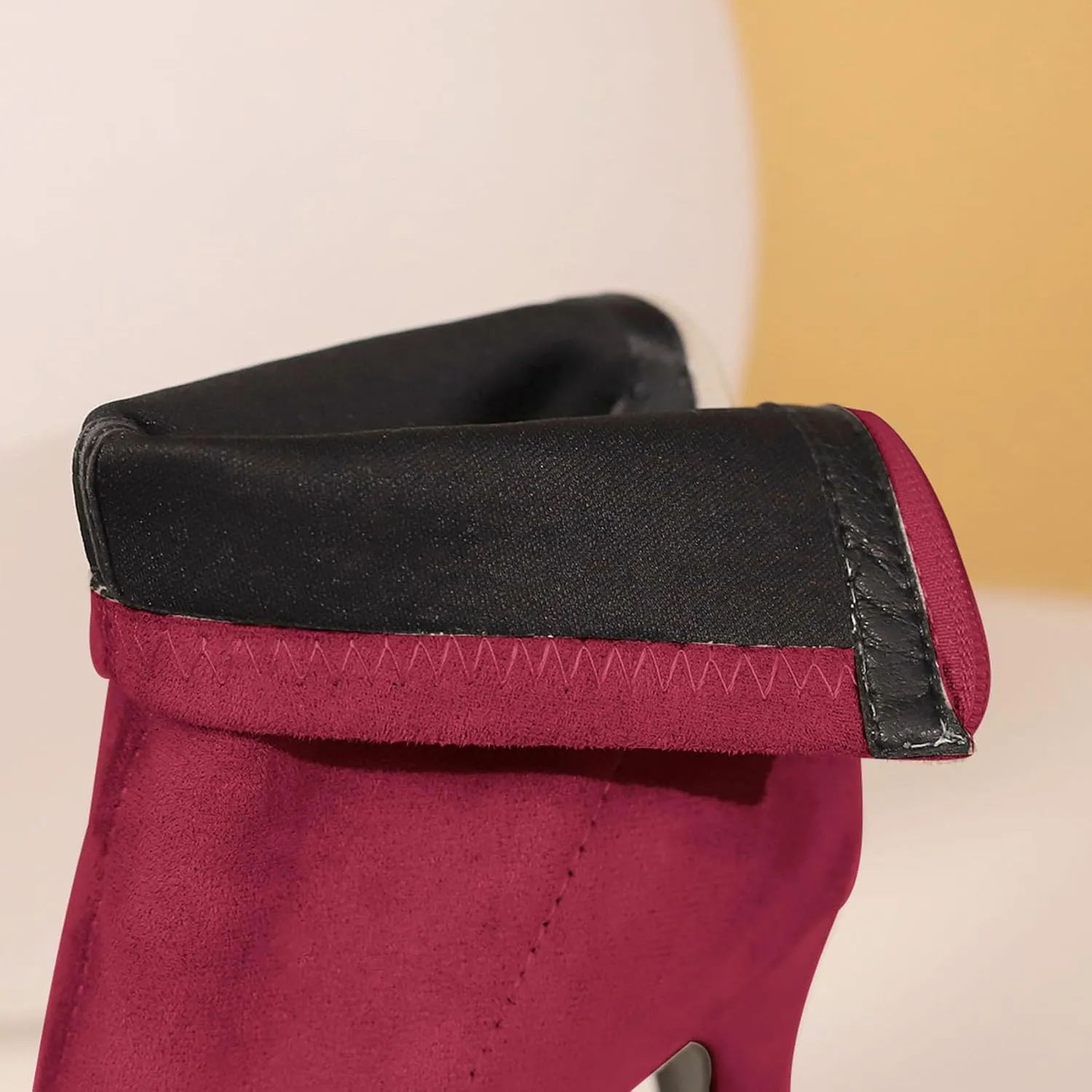 SHEMEE Women's Summer Peep Toe Stiletto High Heels Ankle Boots Faux Suede Open Toe Sandals Booties Shoes with Back Zipper