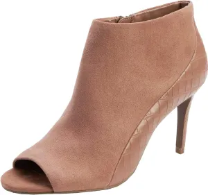 SHODENSE Open Peep Toe Stiletto Booties for Women Zipper Sexy 3" High Heels Ankle Boots Crocodile Zip Up Dress Boot Round Toe Suede Sandal Booties Patchwork Fall Summer Party Wedding Office 4-11 M US