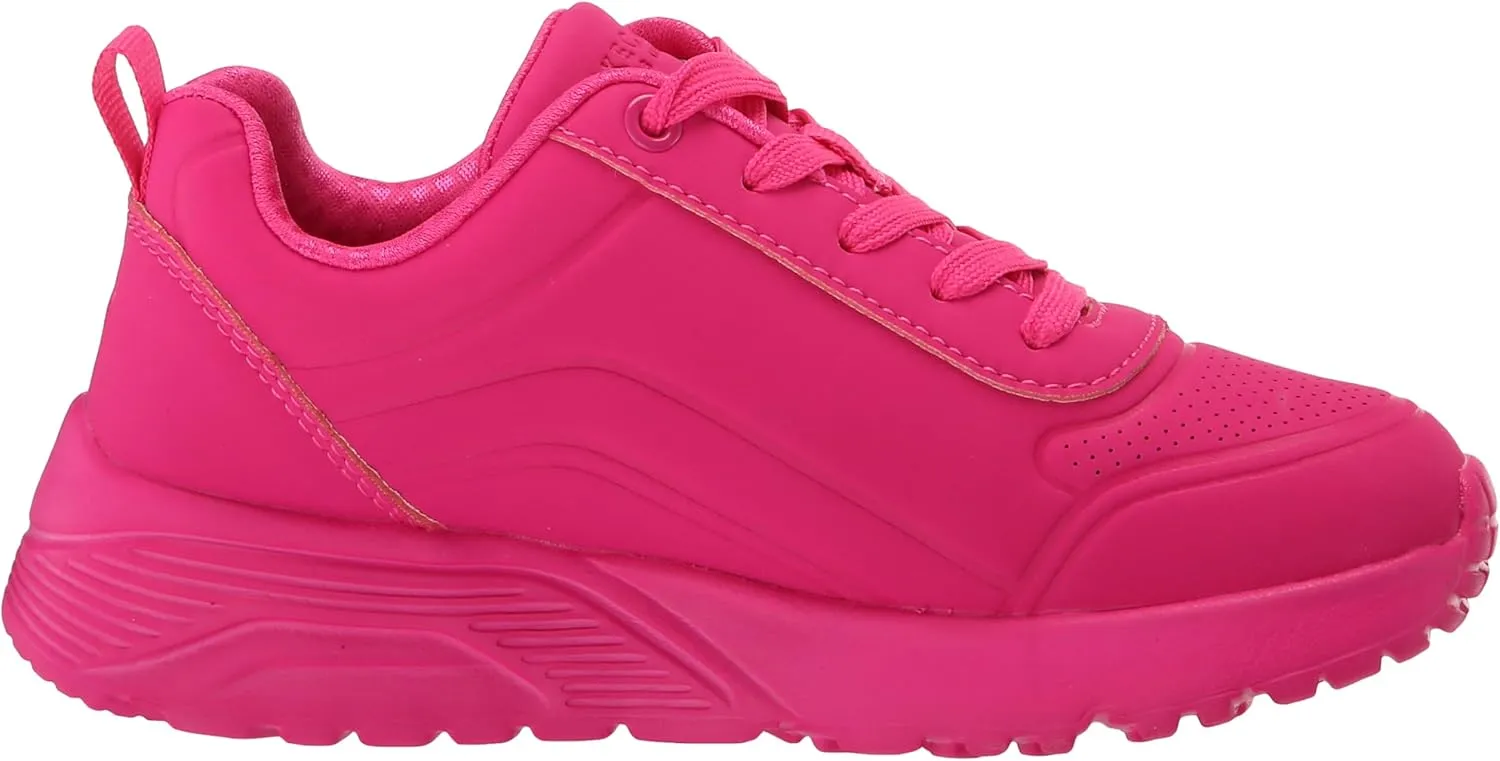 Skechers Girl's Uno Lite-neon Zip Sneaker