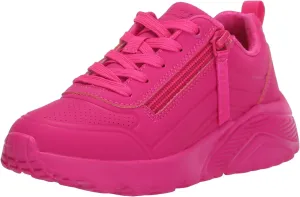 Skechers Girl's Uno Lite-neon Zip Sneaker