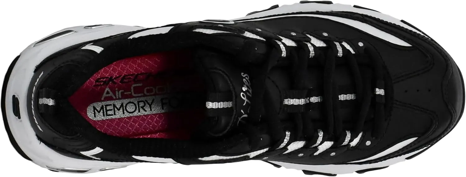 Skechers Sport Women's D'Lites Fresh Start Memory Foam Lace-up Sneaker Fashion