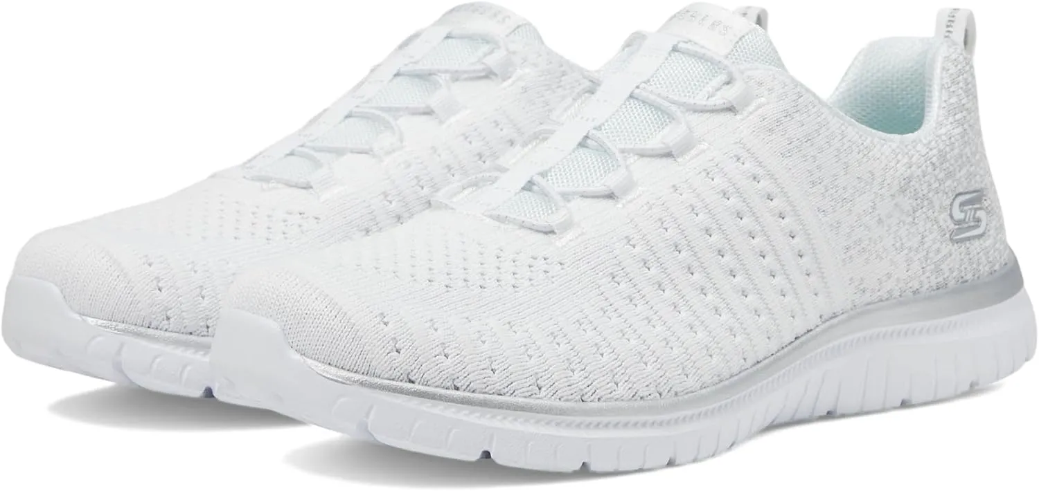 Skechers Sport Women's Virtue-Lucent Sneaker, White/Silver=WSL, 5.5