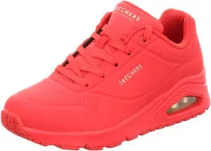 Skechers womens Skecher Street Women's Uno - Stand on Air Sneaker, Red, 9.5 US