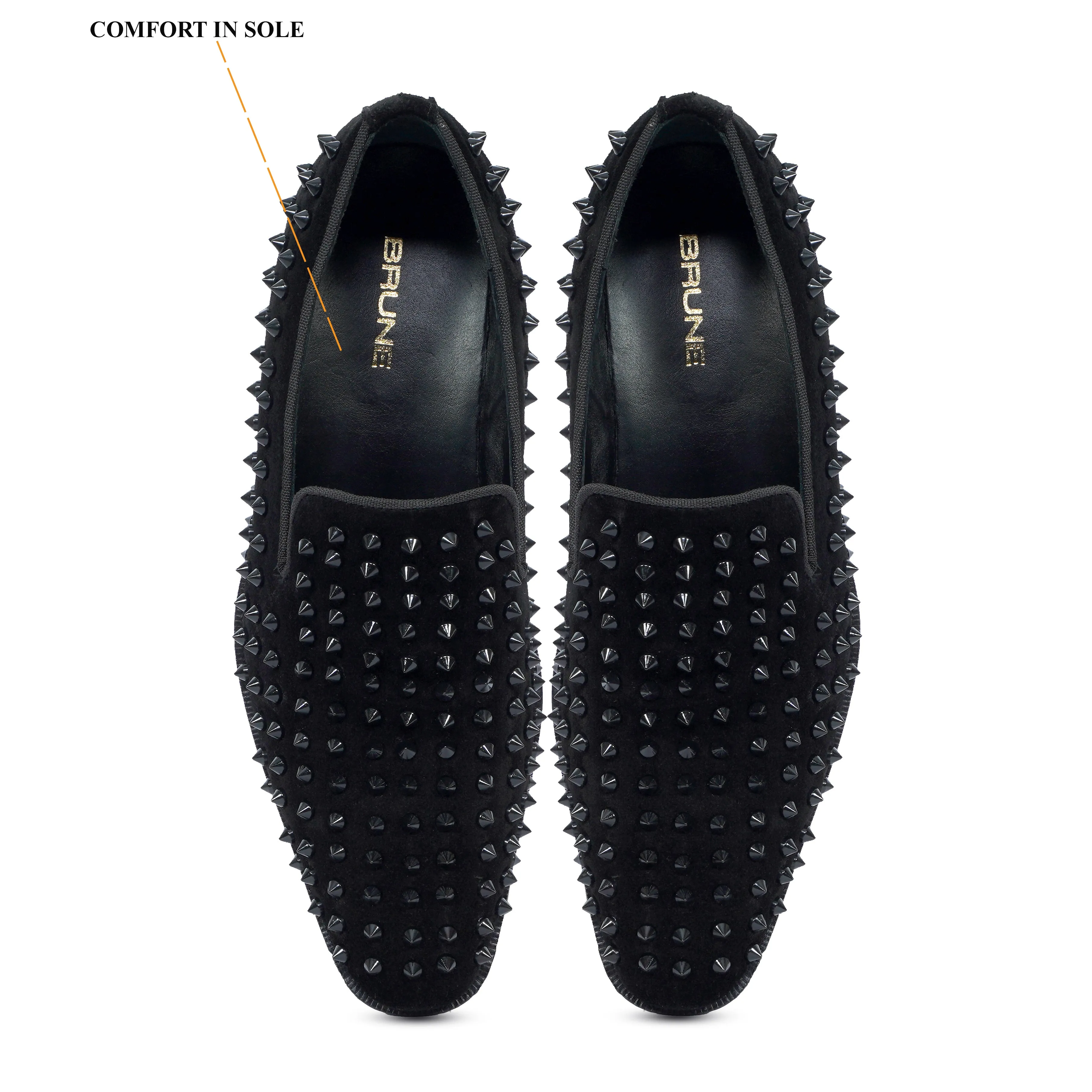 Sleek Toe Black Slip-On Shoes with Cuban Heel