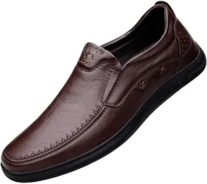 Slip On Classic Business Pointed Toe Shoes, Leather Men's Luxury Dress Shoes Elegant Wedding Prom Non Slip Oxford Fashion Comfortable Genuine Leather