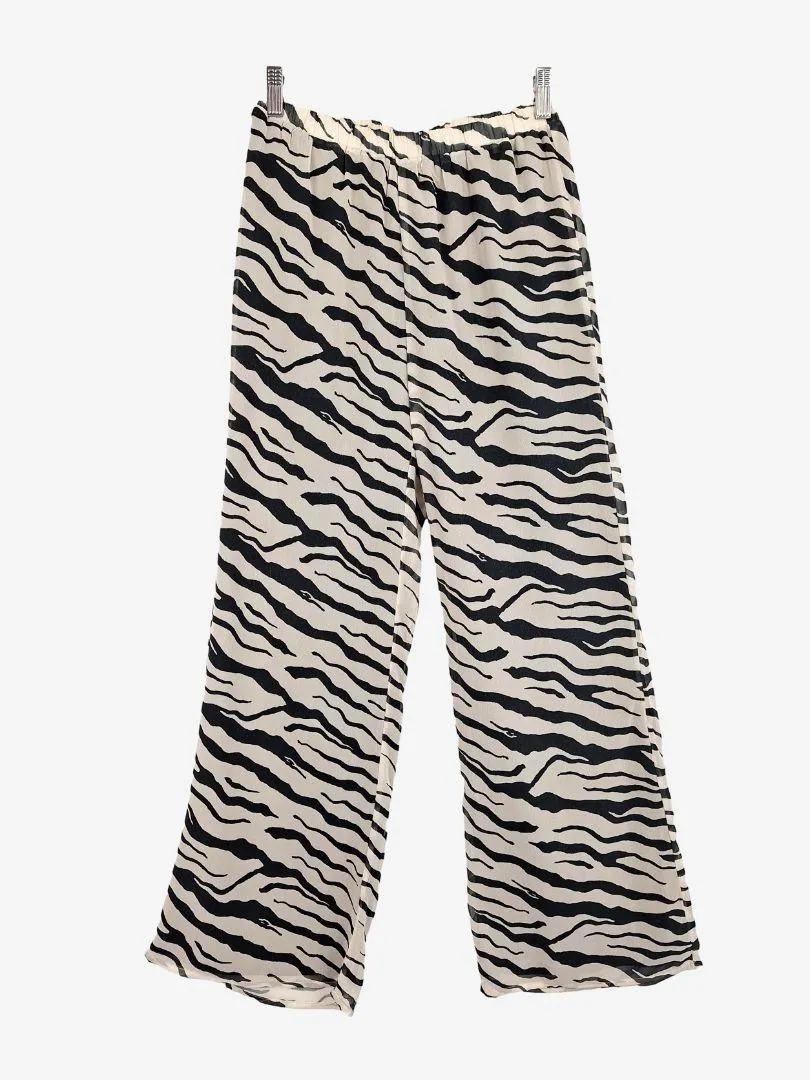 SNDYS Lightweight Flowy Zebra Pants Size 8