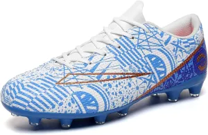 Soccer Cleats for Mens Womens Turf Soccer Shoes Indoor Footall Cleats High Ankle TF AG FG Football Boots Wide Training Sneaker