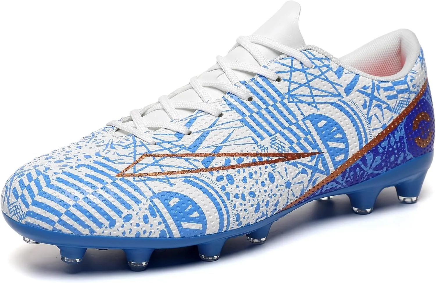 Soccer Cleats for Mens Womens Turf Soccer Shoes Indoor Footall Cleats High Ankle TF AG FG Football Boots Wide Training Sneaker