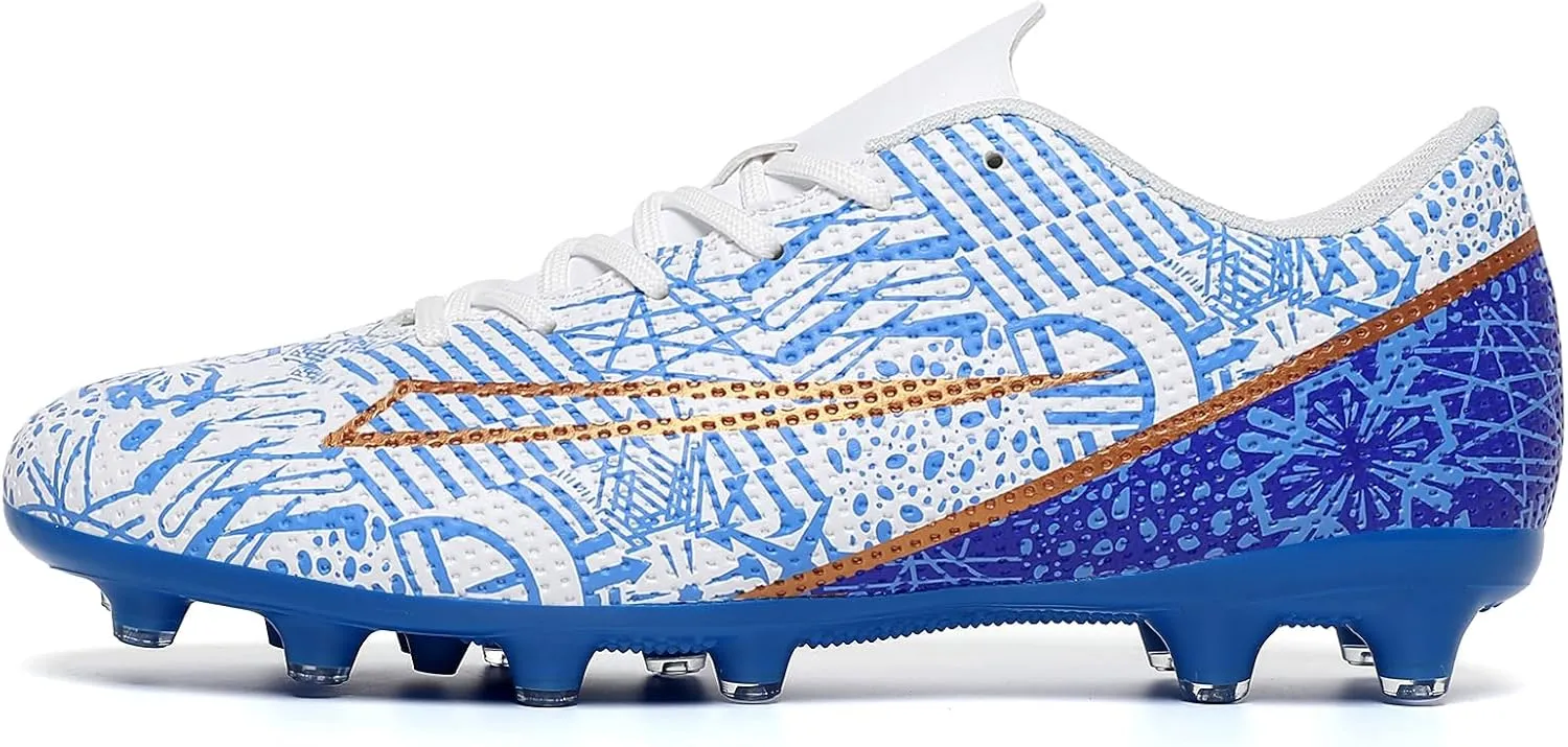 Soccer Cleats for Mens Womens Turf Soccer Shoes Indoor Footall Cleats High Ankle TF AG FG Football Boots Wide Training Sneaker