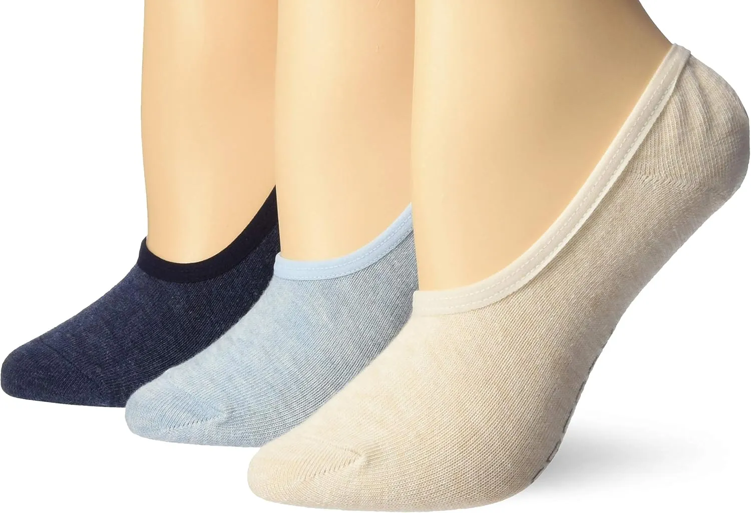 Sperry Women's Solid Canoe Liner Socks-3 Pair Pack-Lightweight and Knit-in Logo