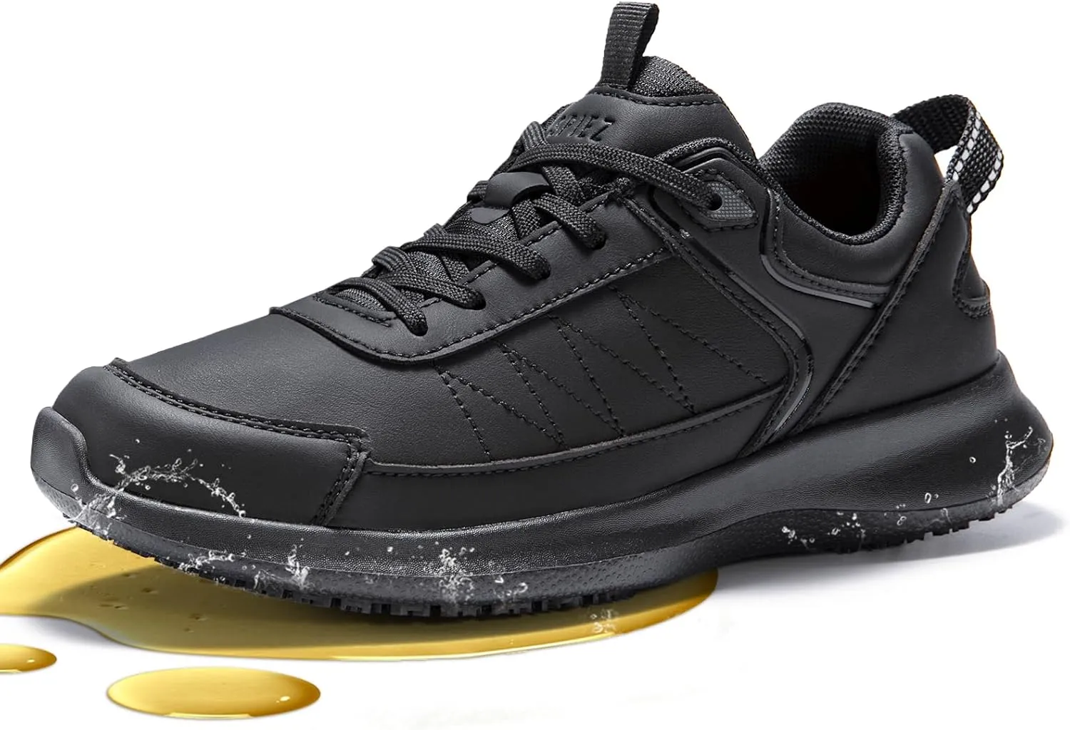 SPIEZ Women's Non Slip Shoes, SRC Certified Slip Resistant Work Sneakers for Restaurant, Kitchen, Hospital, Lightweight Nursing Footwear with Anti-Fatigue Tech