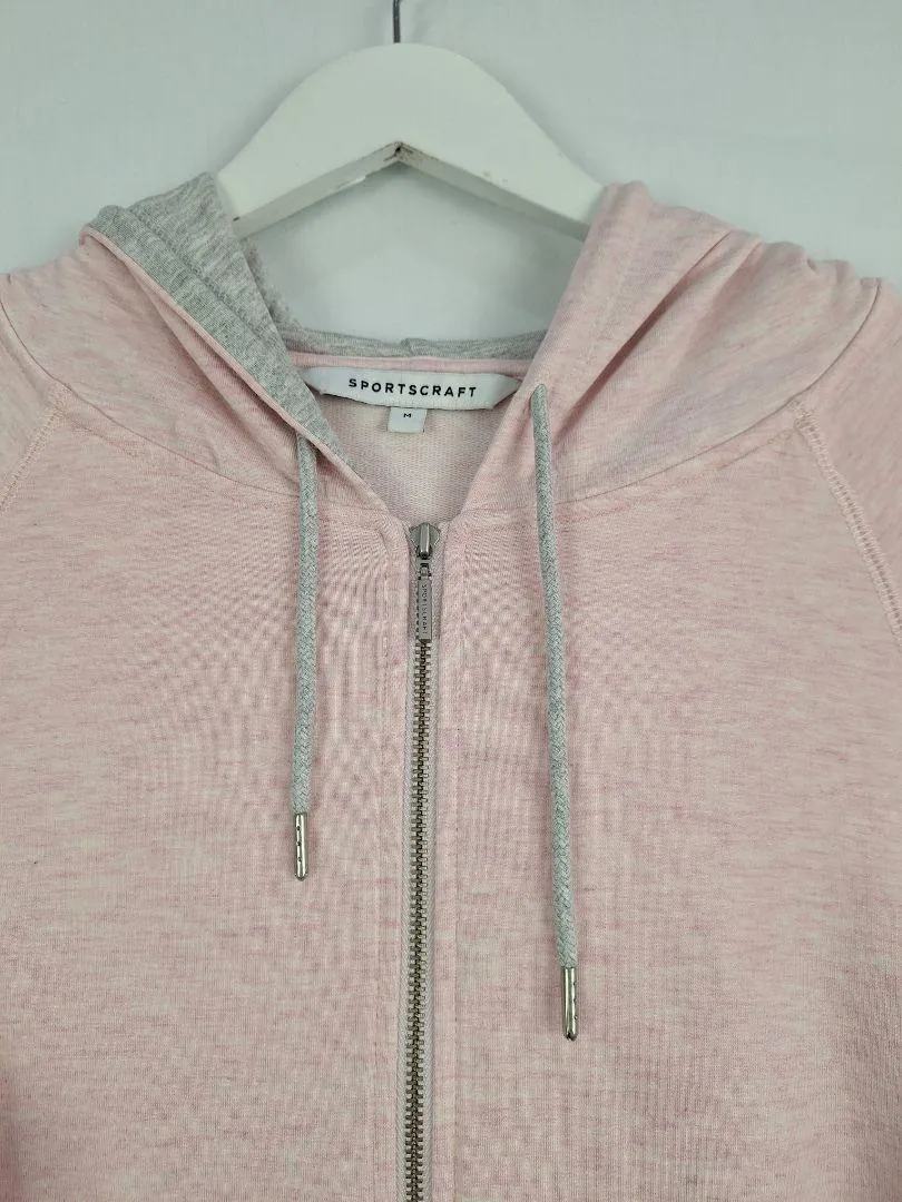 Sportscraft Soft Pink Marle Comfy Hoodie Size M