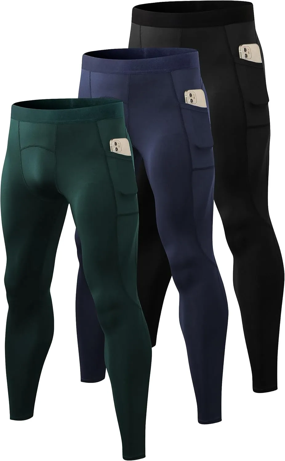 SPVISE Men's Compression Pants Workout Leggings Running Tights Cool Dry Athletic Baselayer Pants for Basketball Yoga Cycling