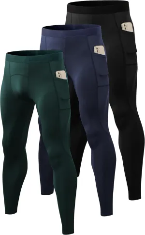 SPVISE Men's Compression Pants Workout Leggings Running Tights Cool Dry Athletic Baselayer Pants for Basketball Yoga Cycling