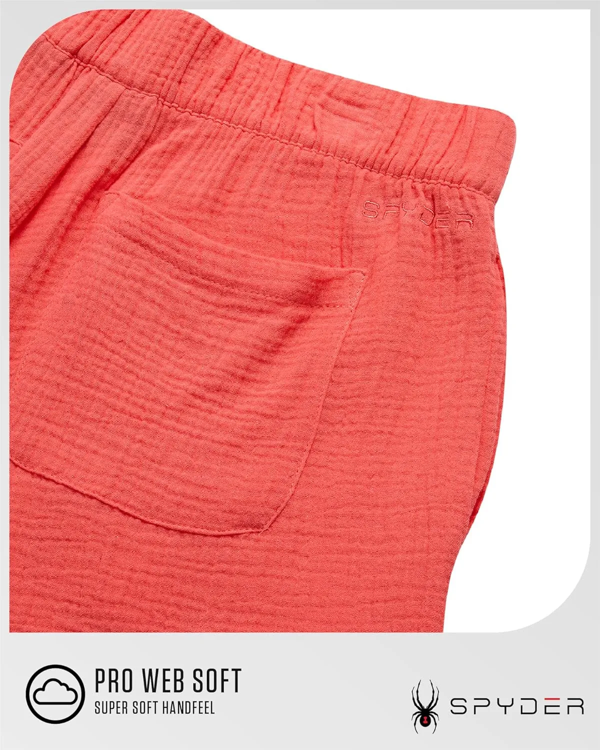 Spyder Womens Athletic Shorts - Lightweight Woven Pull On Workout Shorts for Women with Pockets for Gym and Casual Daily Wear