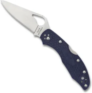 Spyderco Byrd Meadowlark 2 Lightweight Folding Utility Knife with 2.90" Stainless Steel Blade and Blue Non-Slip FRN Handle - Everyday Carry - PlainEdge - BY04PBL2