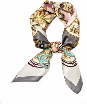 Square 100% Silk Scarves - 21" x 21" - Digital Printed Neckerchief Lightweight Scarf