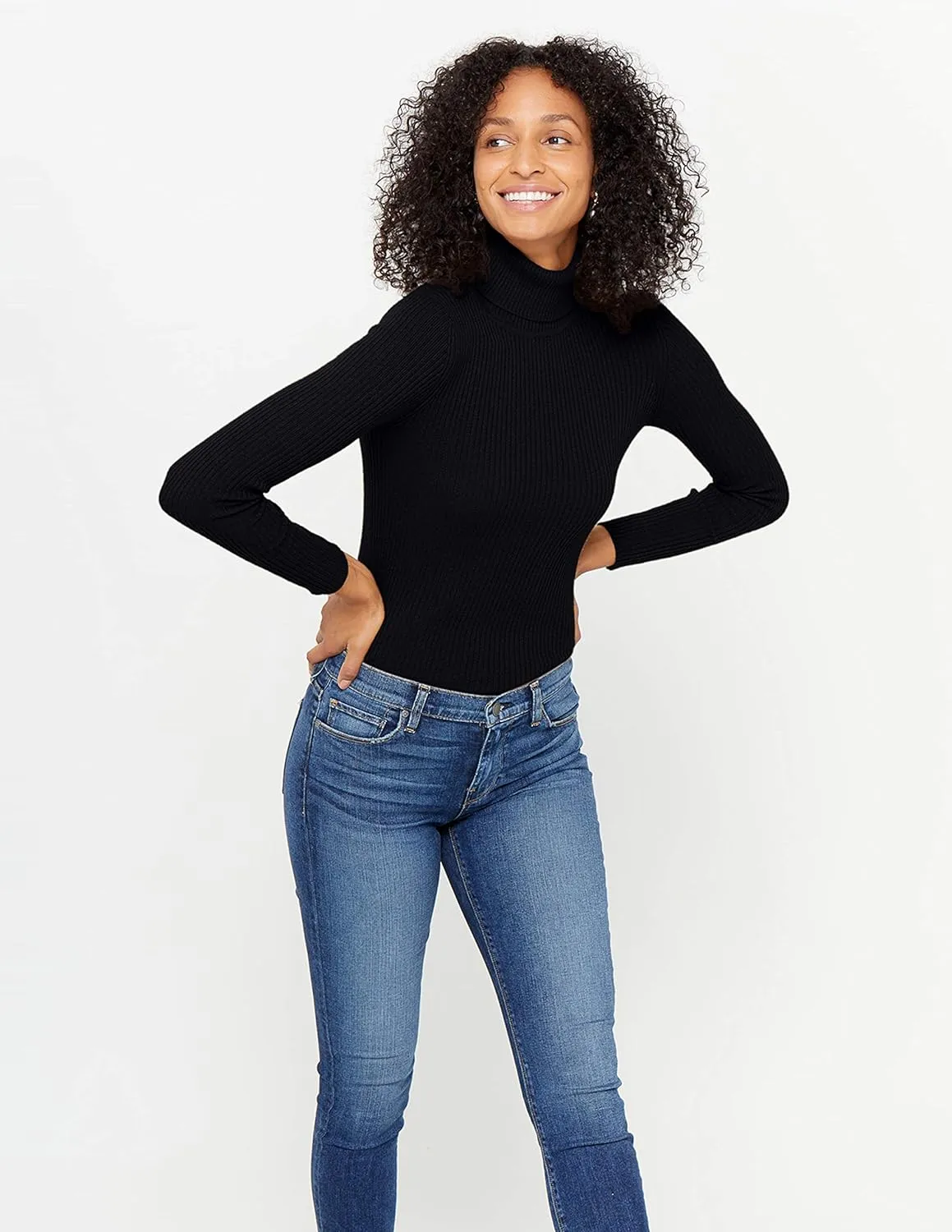 State Cashmere Women’s Ribbed Turtleneck Sweater 100% Pure Cashmere Classic Long Sleeve Pullover