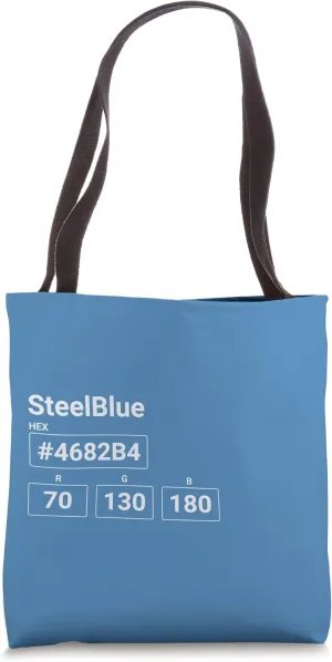 SteelBlue - Minimal Unique Web Developer Css Color Tote Bag
